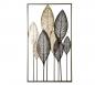 Preview: Wanddeko Palmblätter Metall braun champagner Antikfinish 8 Blätter H. 95cm