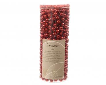 Perlenkette Kunststoff 0,8 x 1000cm Weihnachtsrot Rot