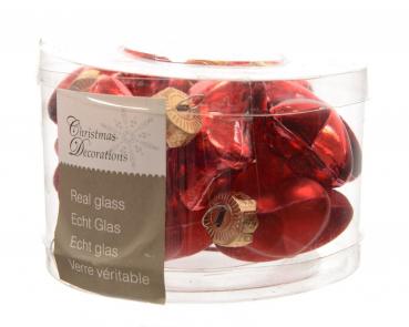 Christbaum Mini Glassterne Christbaumschmuck Rot