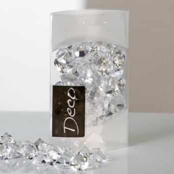 Deko Diamanten Brillanten klar Durchmesser 19mm in 100 ml Klarsichtbox