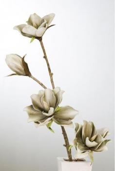 Blume Foam Flower Aracati weiß grau mit 4 Blüten Länge 110cm