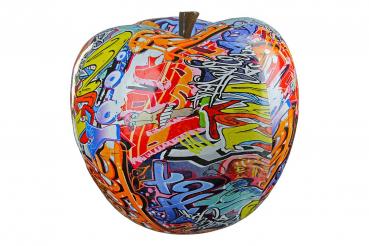 Poly Apple Street Art Apfel XL Kunstharz 29 x 29 x 31cm Bunt
