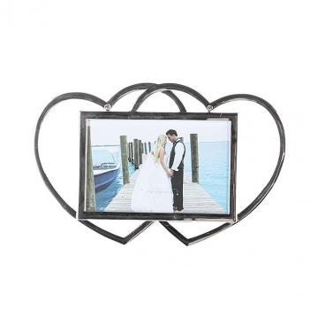Fotorahmen "Love Memories" aus Metall · verchromt Fotoformat 10 x 15 cm