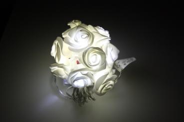 Lichterkette Lumineo Rosen Girlande Kaltweiß LED Rosengirlande beleuchtet