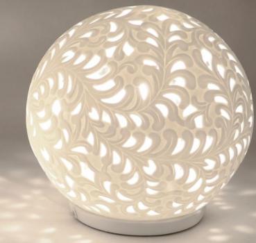 Lampe Harmonie Romantik aus Porzellan mit Durchbruch 24cm