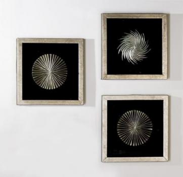Bilder Prime aus Holz / Glas · silber / schwarz 30 x 30 cm 3fach sortiert