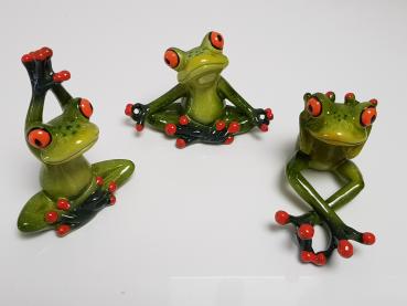 Frosch hellgrün sitzend 11cm moderner Deko-Artikel Kunststein Stückpreis