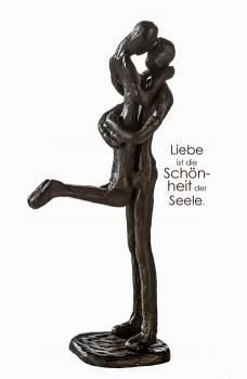 Skulptur Kissing Eisen brüniert Höhe 19cm Breite 8cm Tiefe 5cm