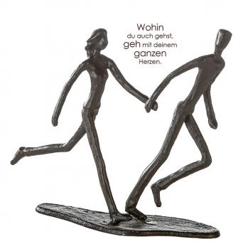 Skulptur Running Eisen brüniert Höhe 17cm Breite 18cm Tiefe 7cm