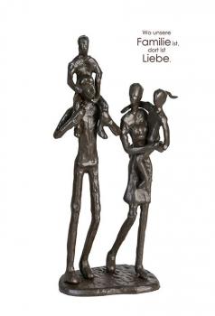 Skulptur Family Eisen brüniert Höhe 22cm Breite 10cm Tiefe 6cm