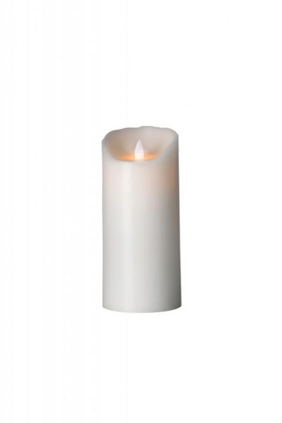Sompex Flame Echtwachs LED Kerze, fernbedienbar, weiß – 8 x 18cm