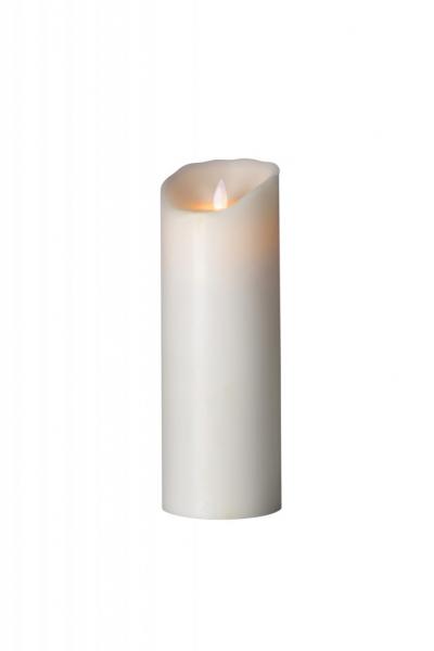 Sompex Flame Echtwachs LED Kerze, fernbedienbar, weiß – 8 x 23cm