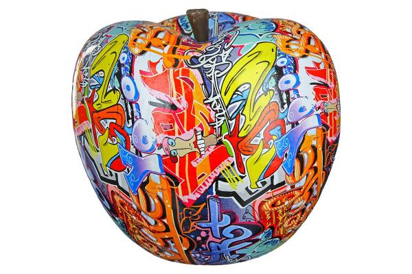 Poly Apple Street Art Apfel XL Kunstharz 29 x 29 x 31cm Bunt