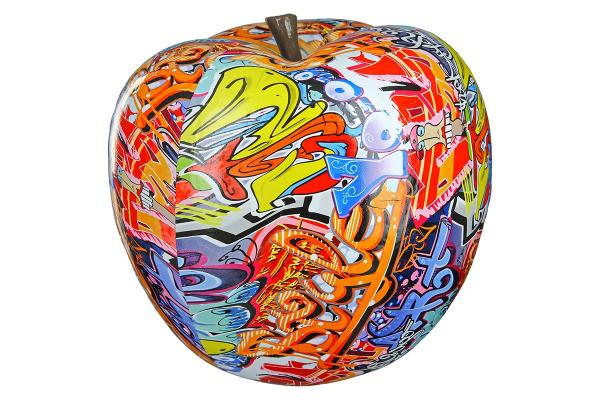 Poly Apple Street Art Apfel XL Kunstharz 29 x 29 x 31cm Bunt