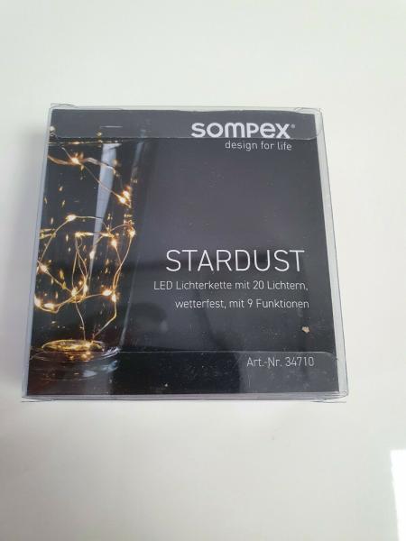Sompex Stardust LED Lichterkette Batterie & 9 Funktionen für außen mit FB