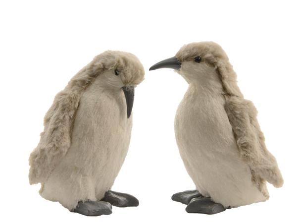 Pinguin Plüsch 33 cm weiß / braun