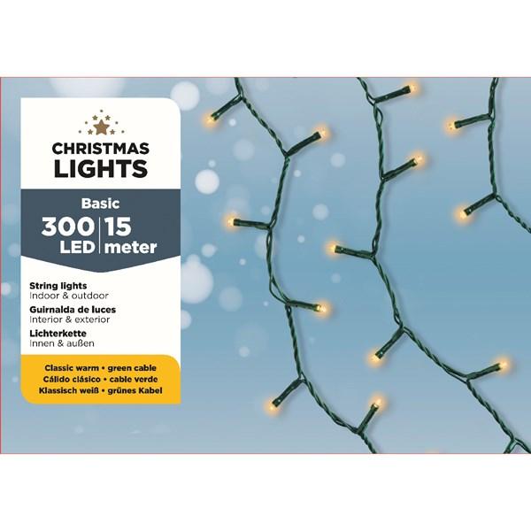 Lumineo LED Basiclights Budget LED Lichterkette 300 LEDs - 1495cm