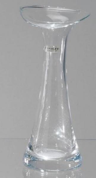 Glas Vase Kristall klar 22cm Kristall Glas mundgeblasen